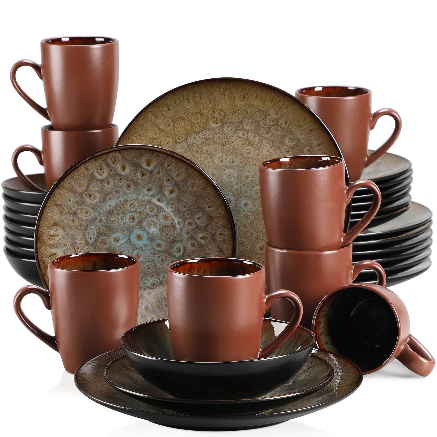 VANCASSO BUBBLE 16/32/48-Piece Tableware Set Vintage Ceramic