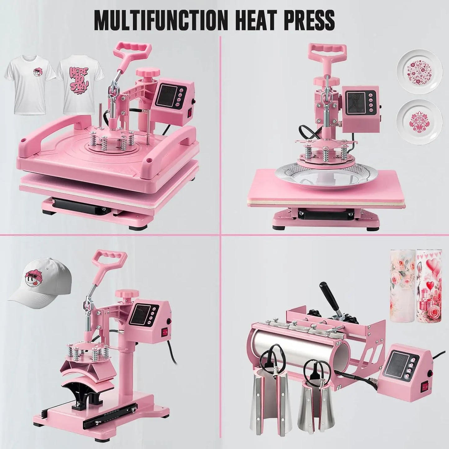 Tumbler Mug Heat Press Machine 11oz-30oz Cup Sublimation Straight Heat Press Transfer Printing for 11-16oz Coffee/Ceramic Mugs