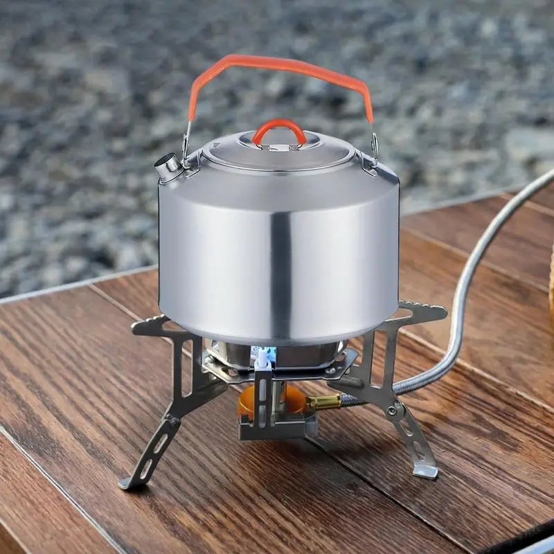 1.1L/1.6L Camping Tea Kettle/ Coffee Pot Stainless Steel Outdoor