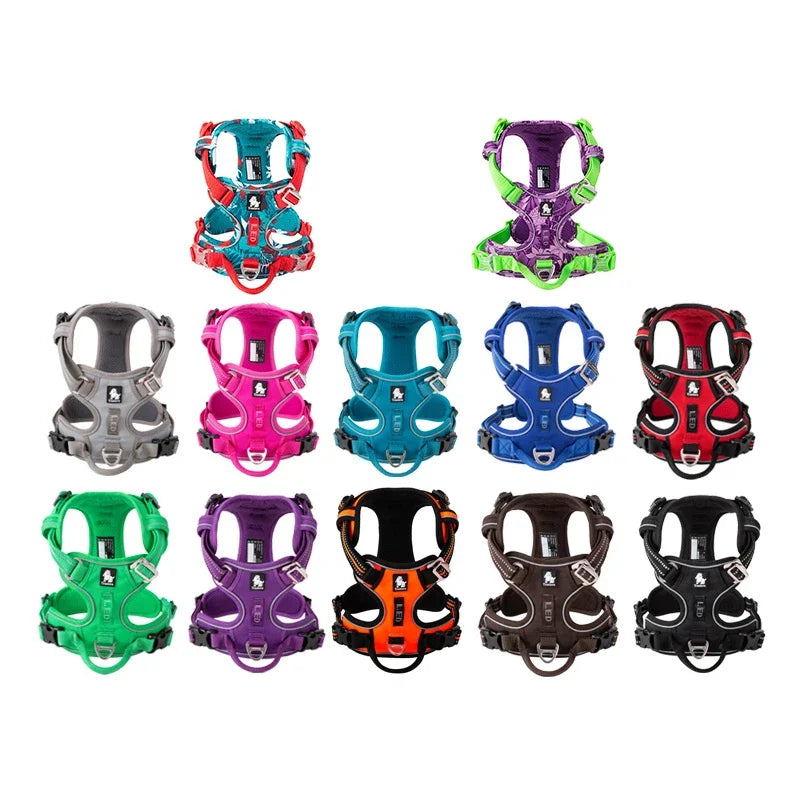 Reflective Nylon Dog Harness No Pull Adjustable Medium or Large Dog Vest