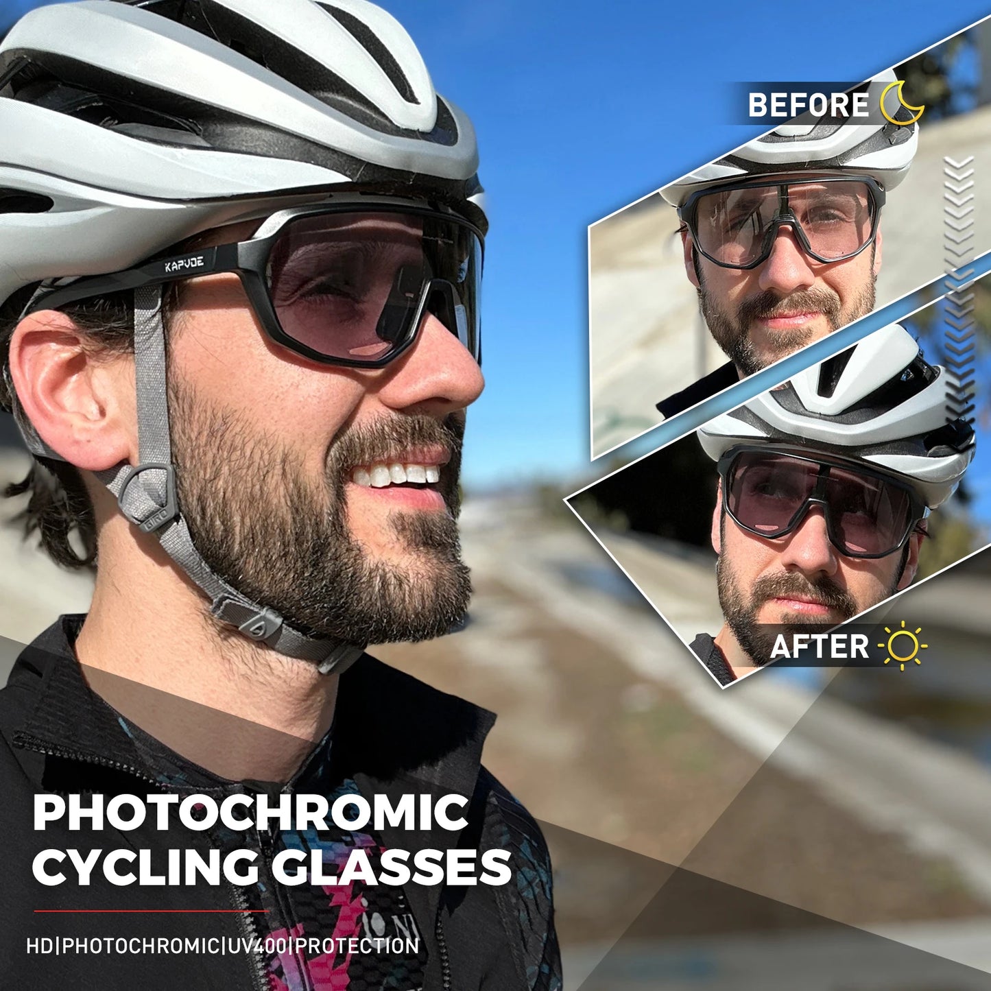 Photochromic Sunglasses for Men/ Women, UV400