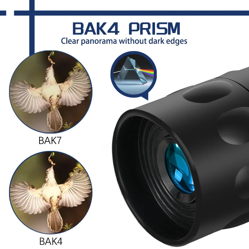 Binocular Telescope 12x32 Professional Remote Folding Mini Telescope BAK4 Hunting Sports Outdoor Camping and Travel