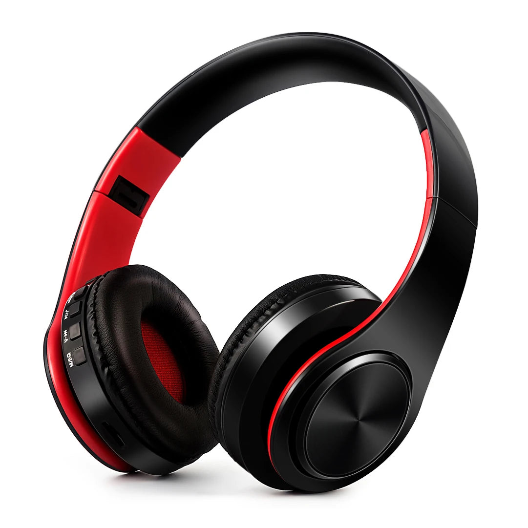 Wireless Bluetooth Headphones Stereo Headset, Overhead Earphone with Mic