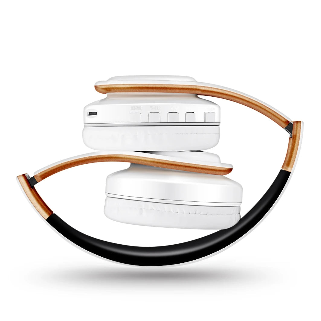 Wireless Bluetooth Headphones Stereo Headset, Overhead Earphone with Mic