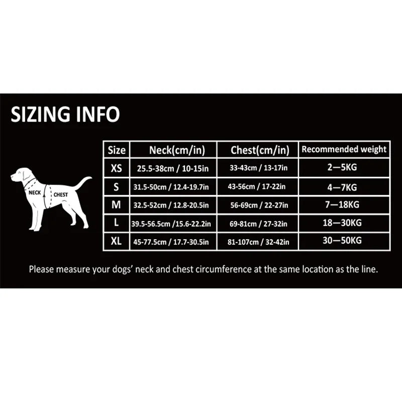 Reflective Nylon Dog Harness No Pull Adjustable Medium or Large Dog Vest