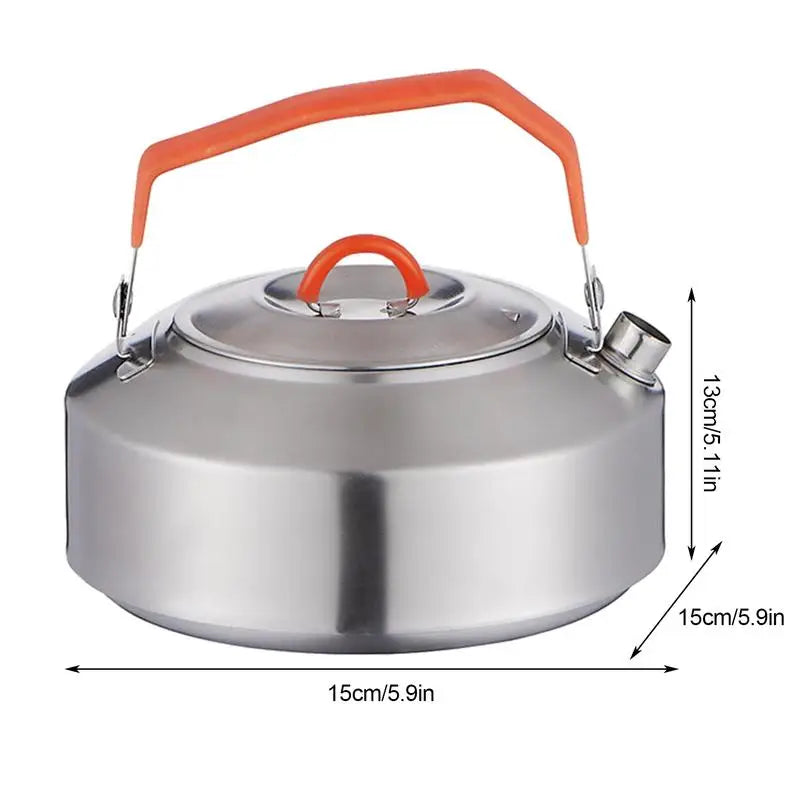 1.1L/1.6L Camping Tea Kettle/ Coffee Pot Stainless Steel Outdoor