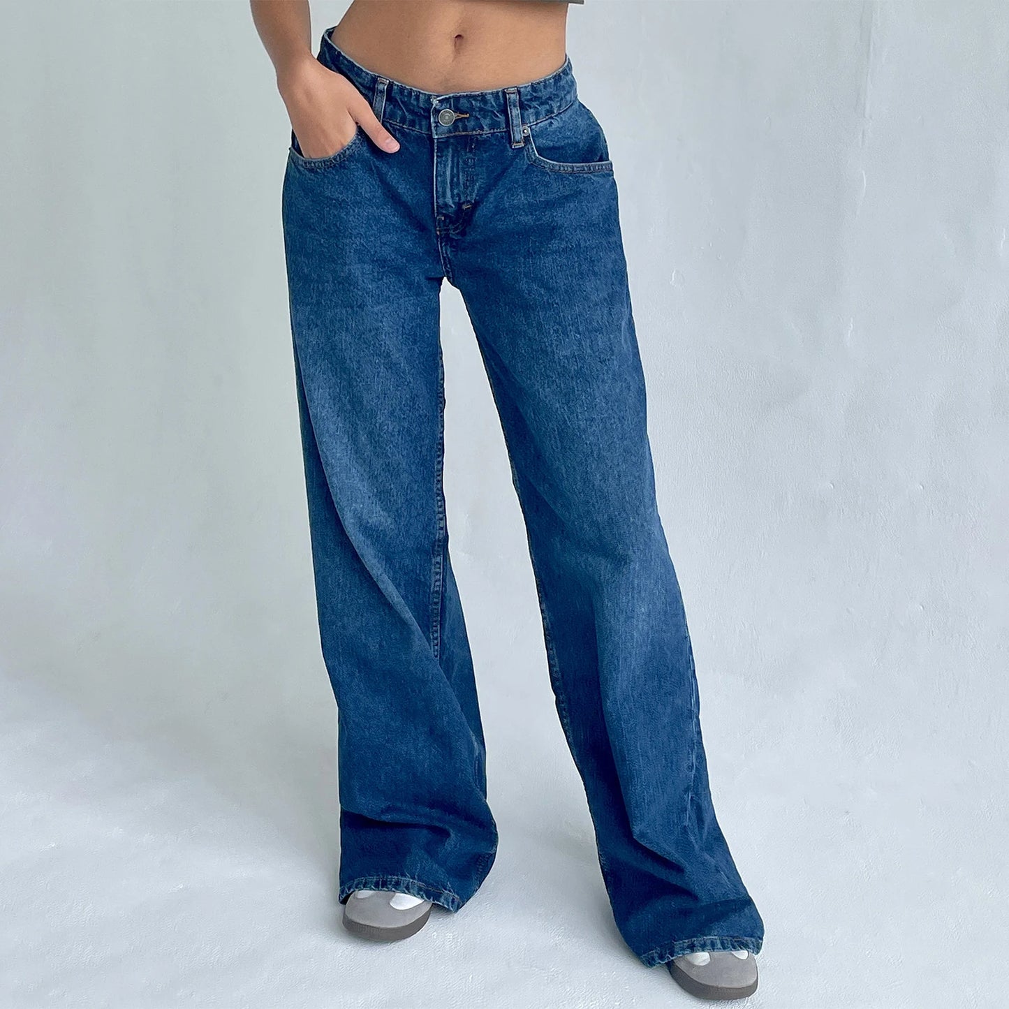 Baggy Jeans for Women Trendy Low Rise Casual Straight Leg Boyfriend Jeans Denim Pants with Pocket