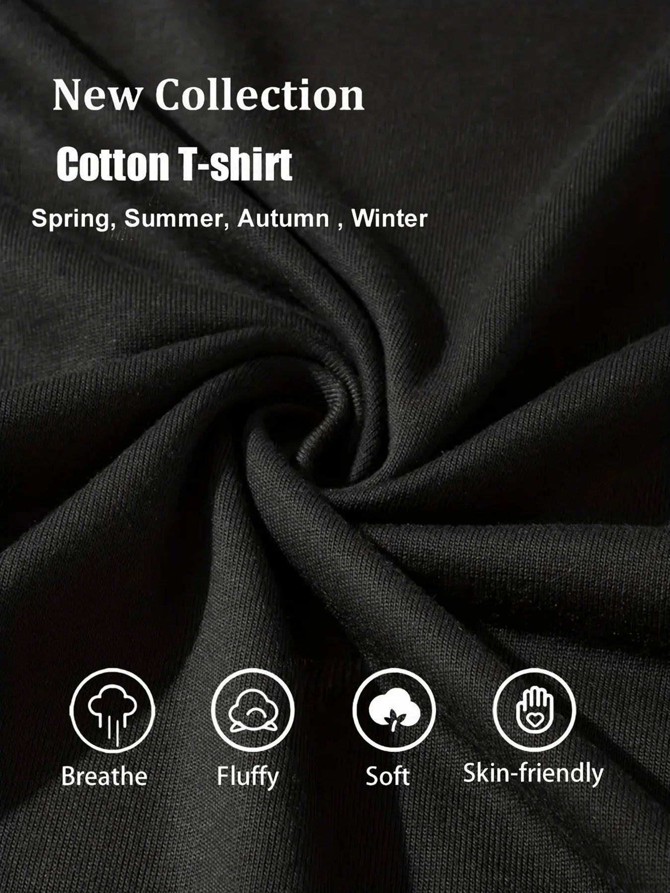 Men's Cotton Horror Icons Graphic T-Shirt