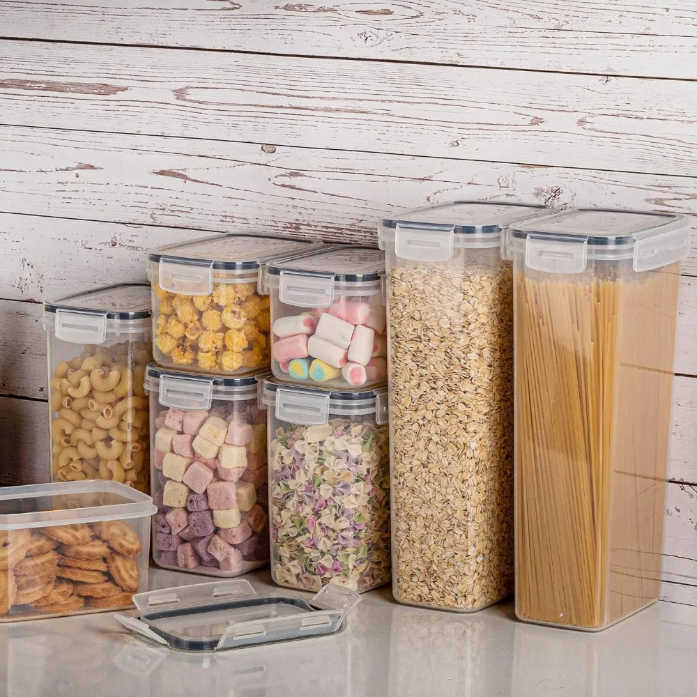 Airtight Food Storage Containers with Lids, 24 pcs Plastic Kitchen and Pantry Organization Canisters