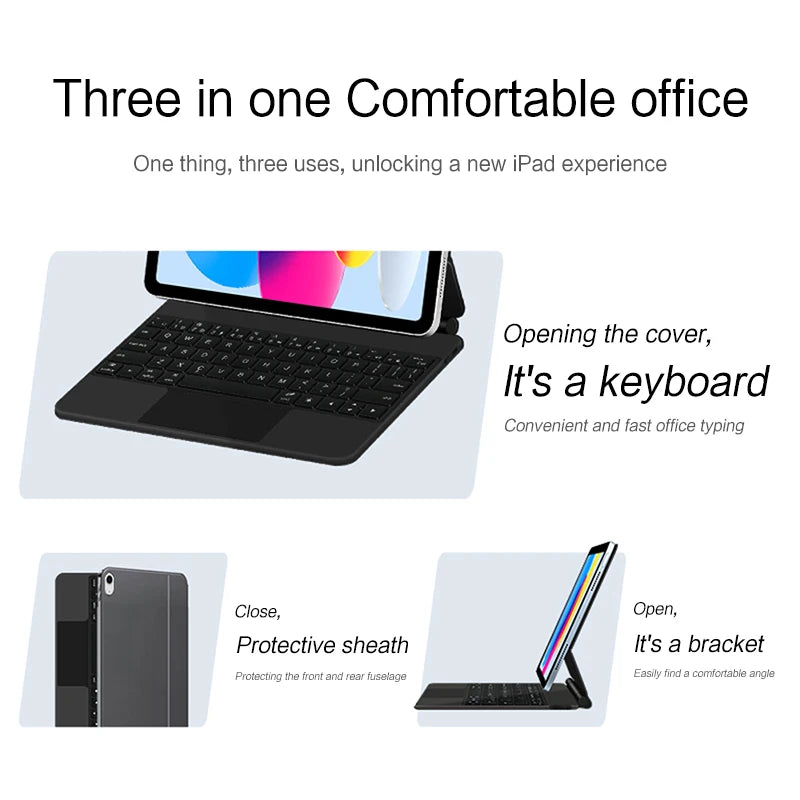 Smart Keyboard Folio For iPad 10 10th Generation 2022 2023 10.9 Inch ipad10 Magnetic Case A2696 A2757 A2777 A3162 Magic Cover