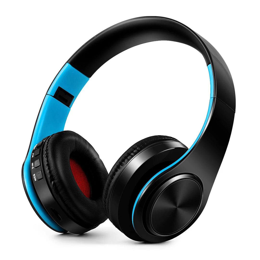 Wireless Bluetooth Headphones Stereo Headset, Overhead Earphone with Mic