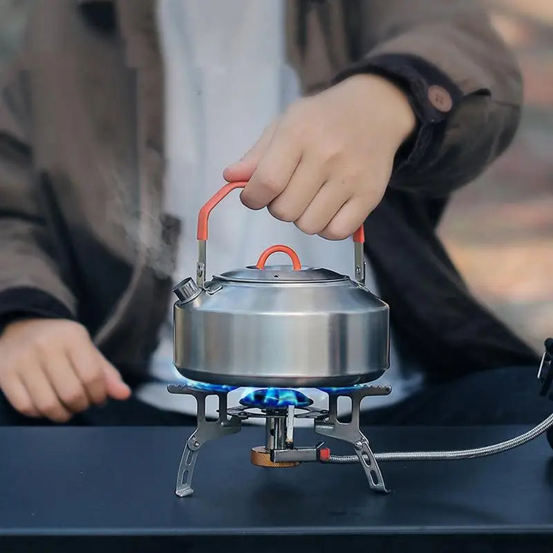 1.1L/1.6L Camping Tea Kettle/ Coffee Pot Stainless Steel Outdoor