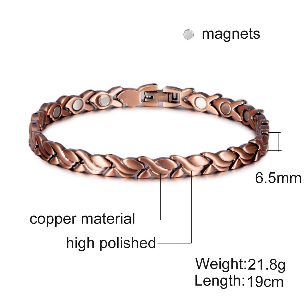 Magnetic Pure Copper Bracelets for Women