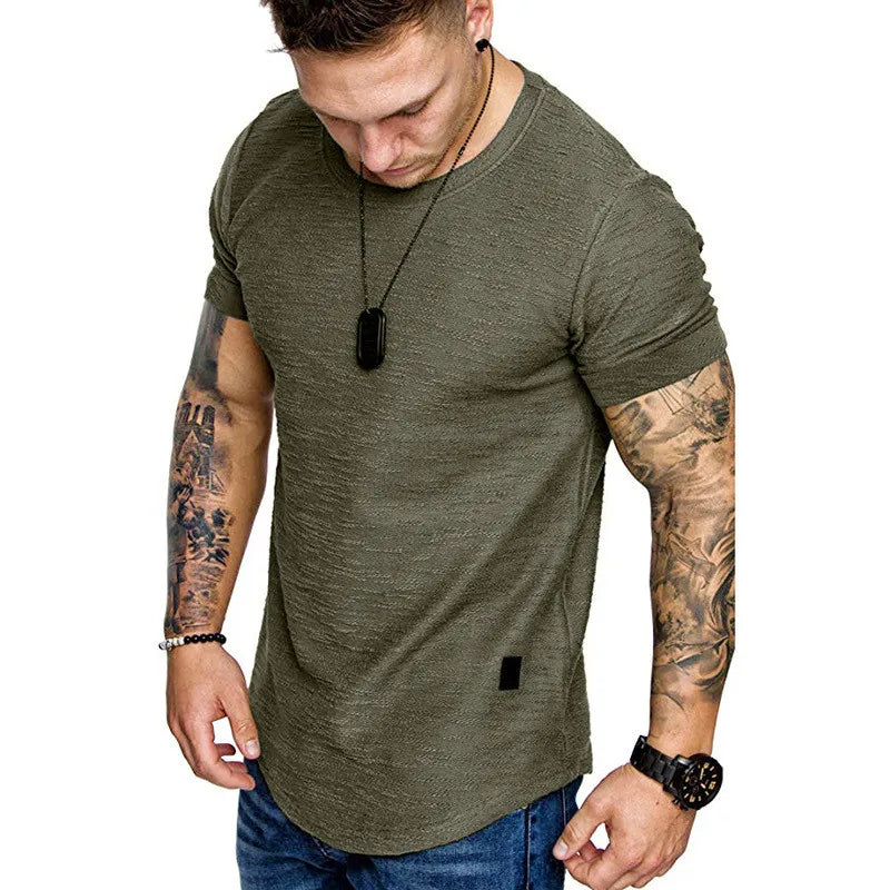 Men's Casual Fashion Solid o Neck T-Shirt