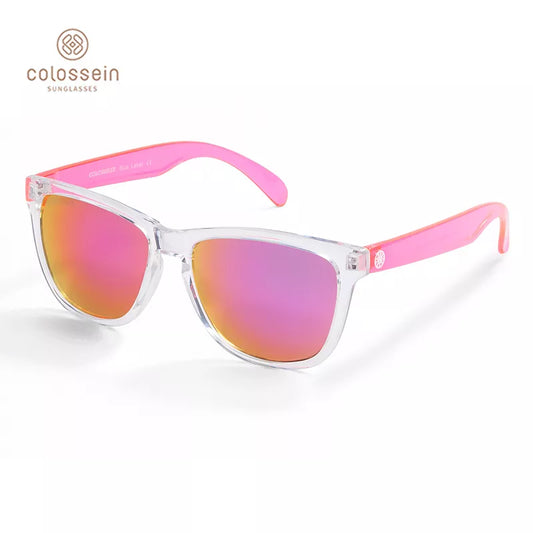 Gradient Colorful Lens Glasses Classic Retro Eyewear Transparent Frame