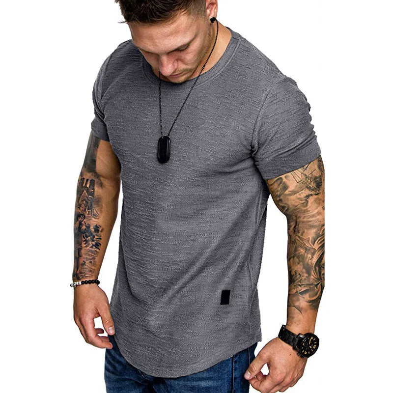 Men's Casual Fashion Solid o Neck T-Shirt