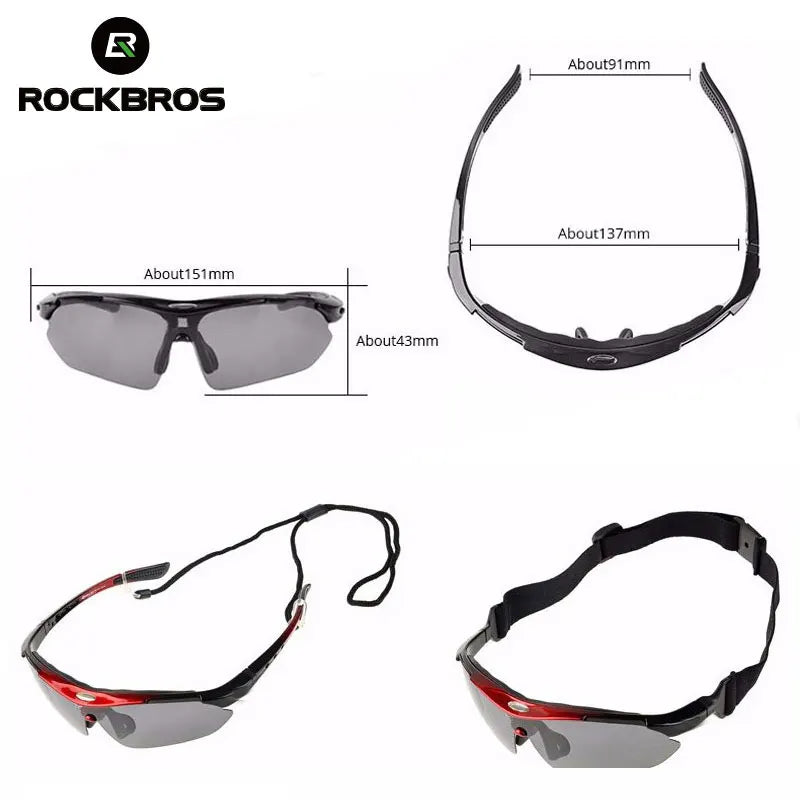 ROCKBROS Polarized Cycling Sunglasses, Outdoor Sports Sunglasses