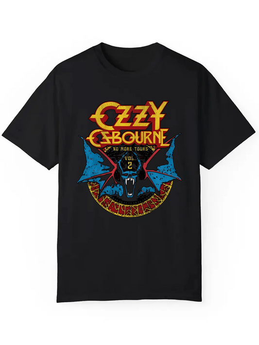 OZZY OZBOURNE Graphic Men Casual T Shirt Black Polyester, Round Neck Machine Washable