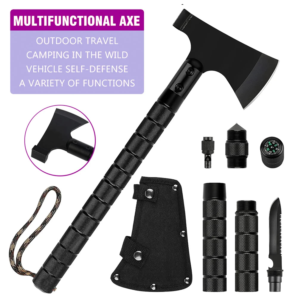 Multi-function Survival Axe, Portable Foldable Tactical Tomahawk