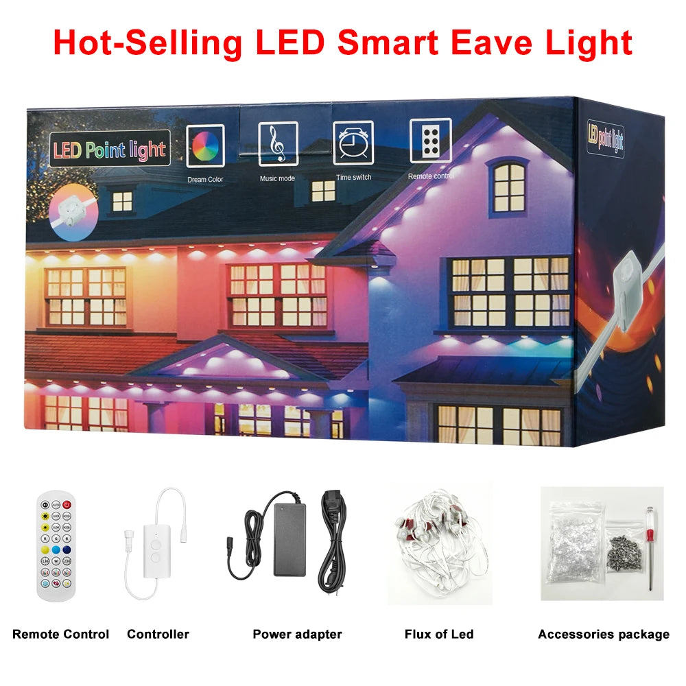 Permanent Outdoor Lights Smart RGBIC Eaves LED Lights