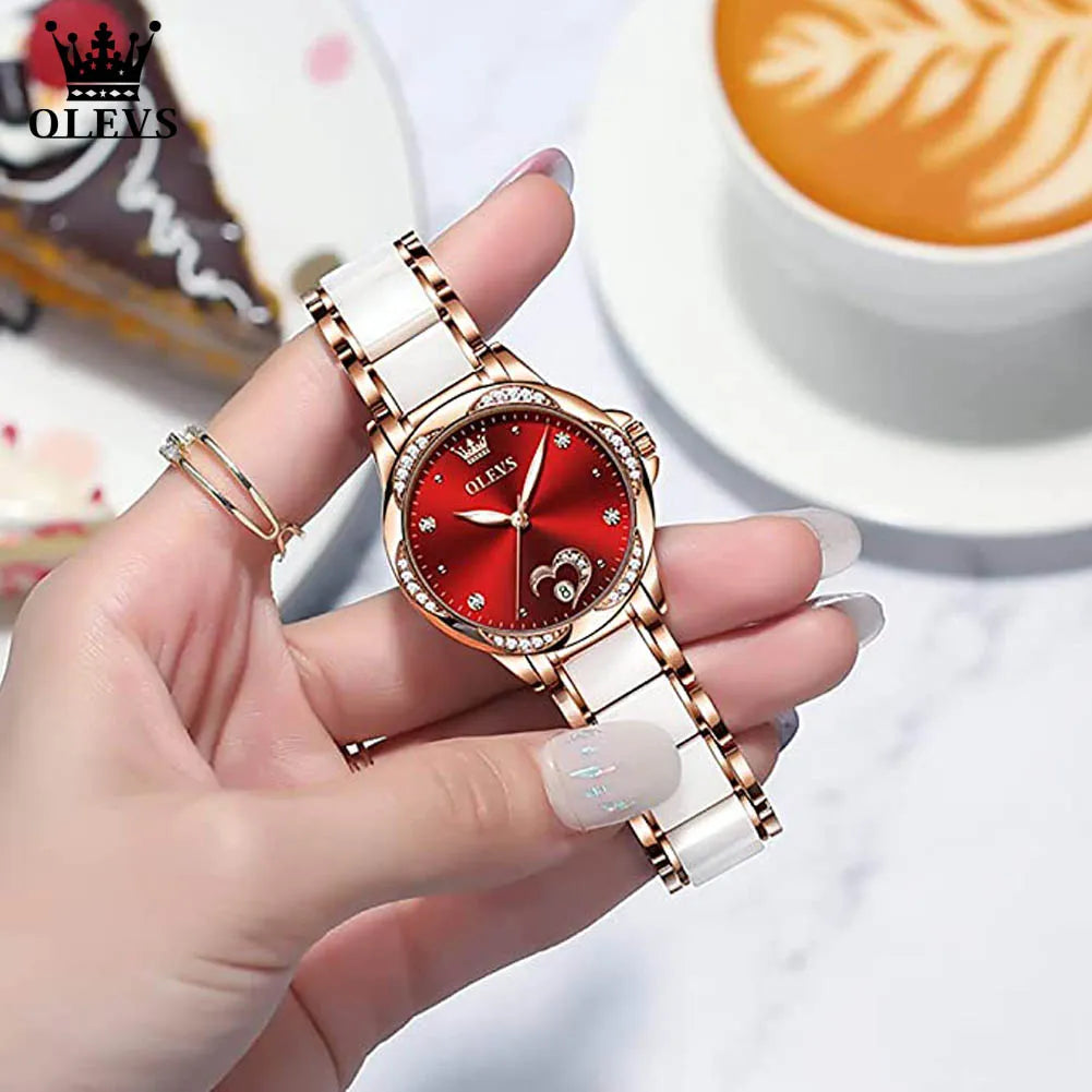 Watch for Women Stainless Steel Ceramic Watchband