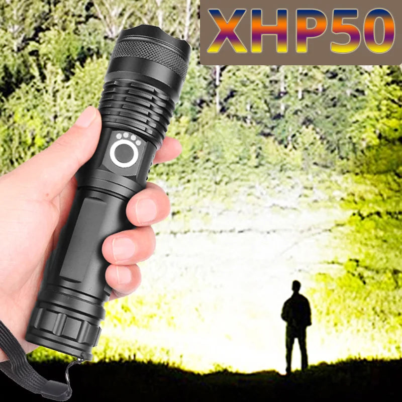 10000 Lumen Rechargeable Tactical Flashlight