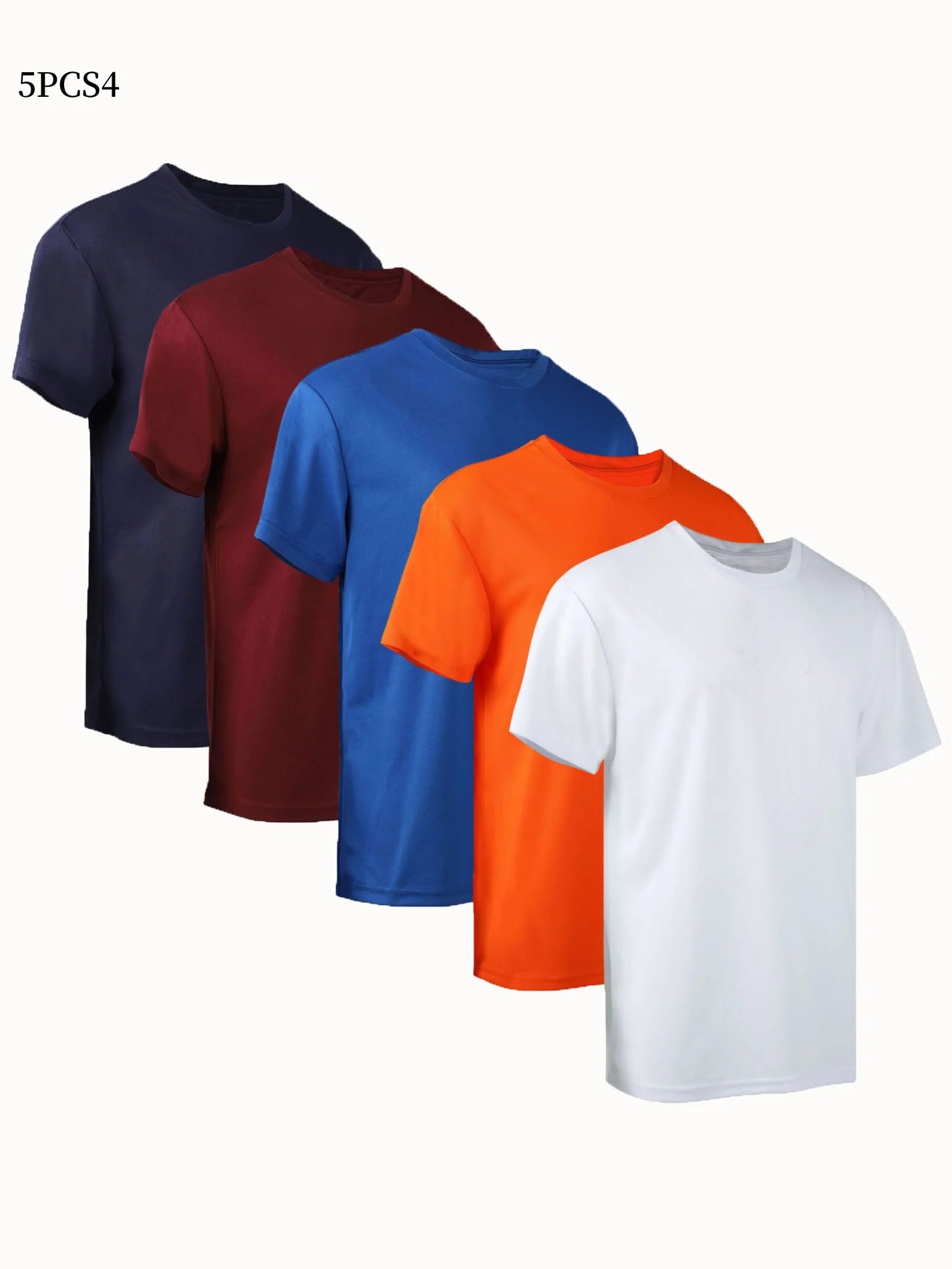 Five piece men's quick drying short sleeved shirts