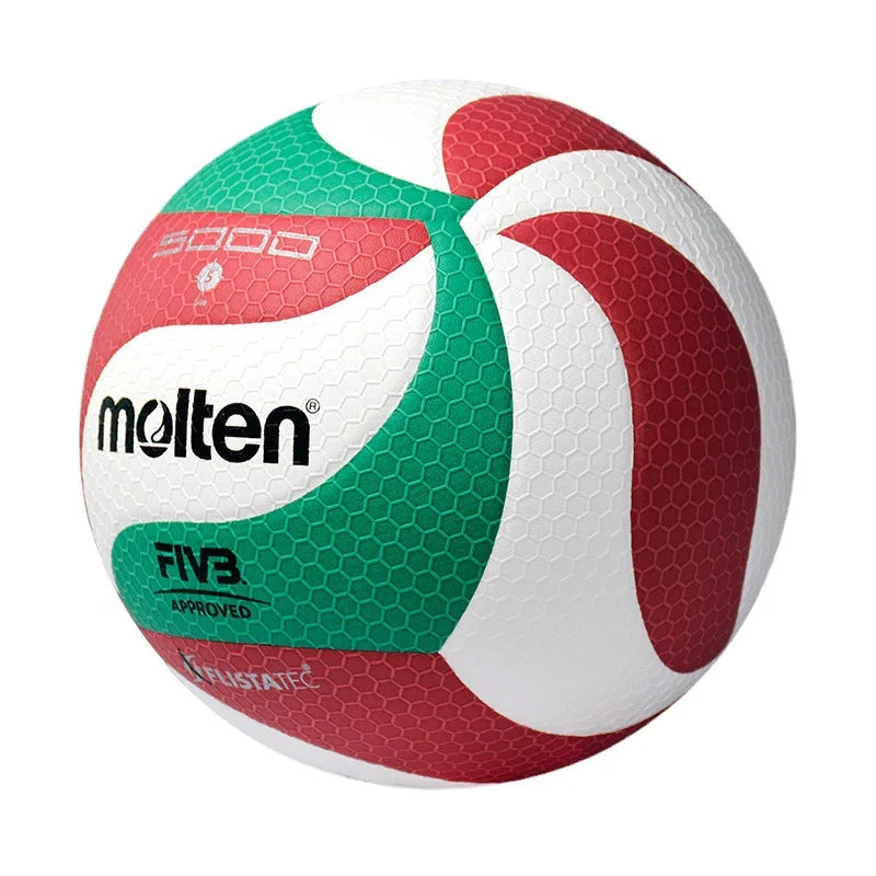 Original Molten Volleyball Standard Size 5 PU Ball for Students Adult and Teenager Competition Training Outdoor Indoor