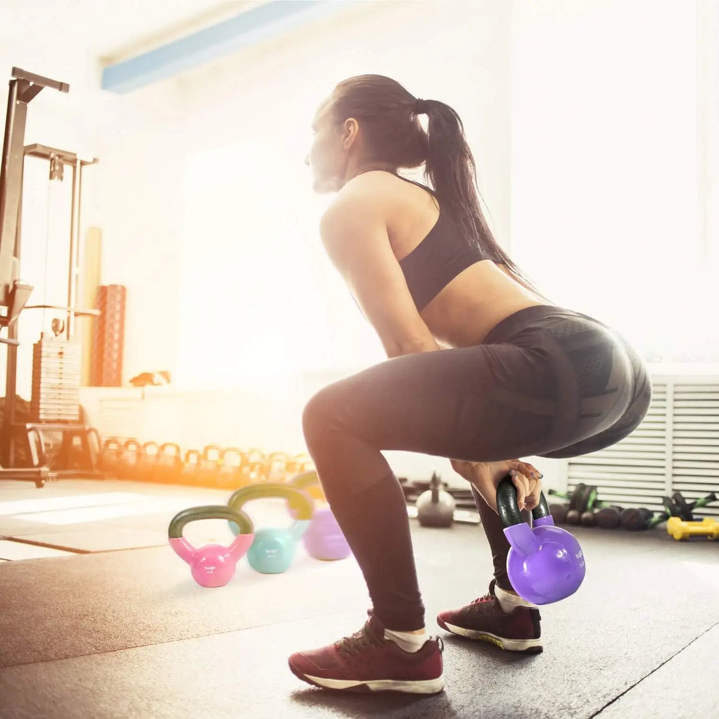 Kettlebell Set Vinyl Coated Weights Combo for Full Body Workout