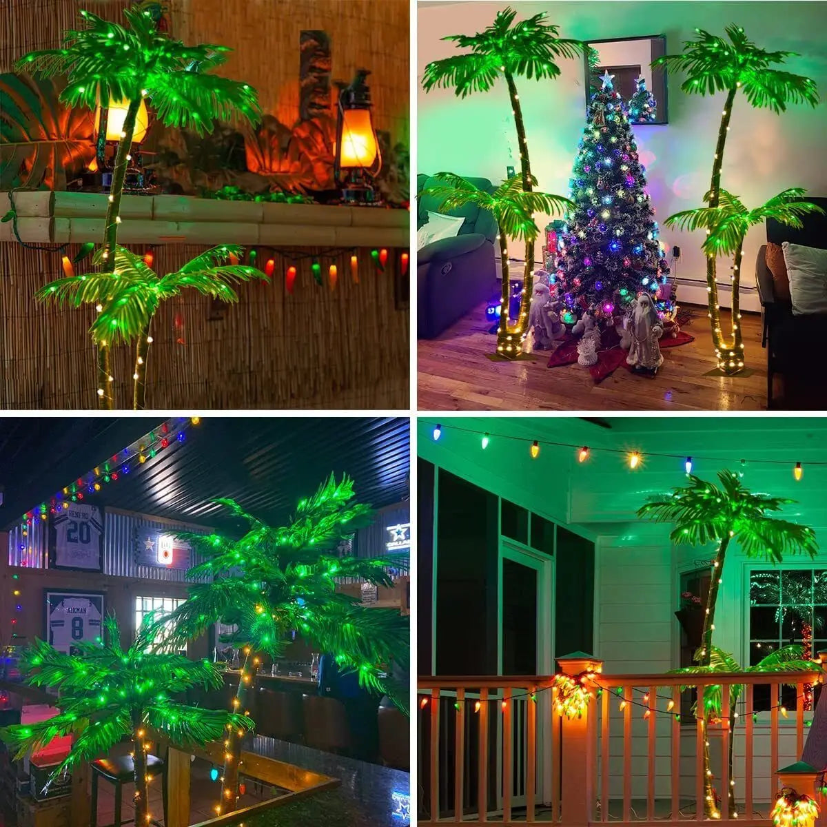 US 6FT LED Lighted Artificial Palm Tree Outdoor Decor