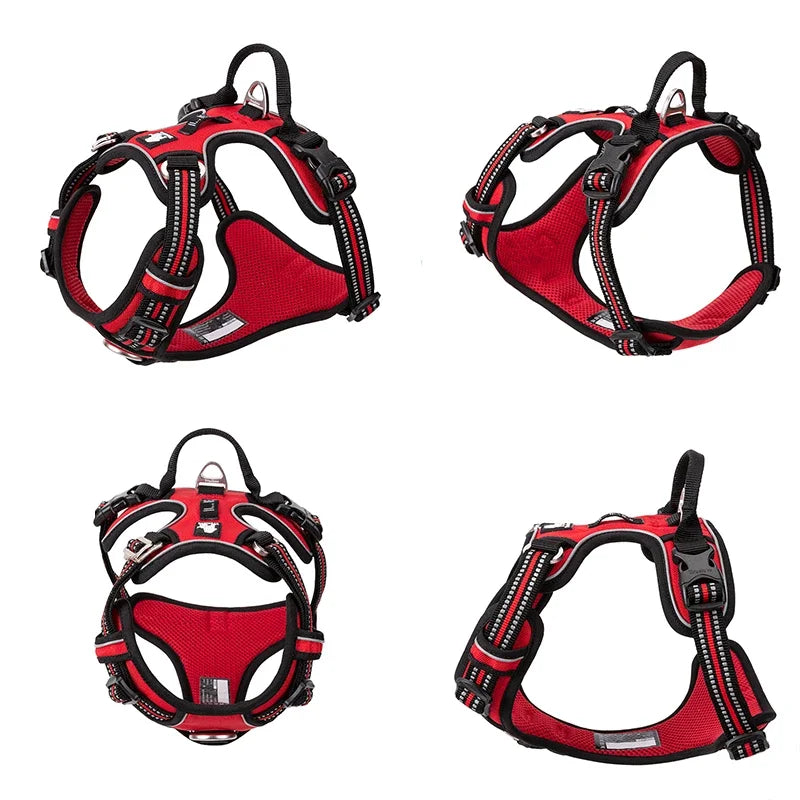 Reflective Nylon Dog Harness No Pull Adjustable Medium  or Large Dog Vest