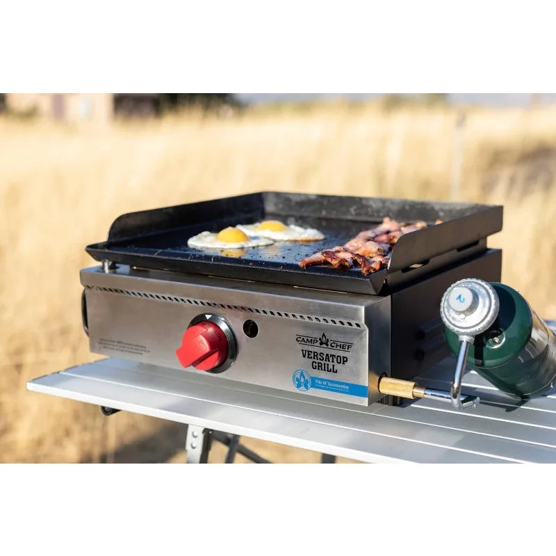 Camp Chef VersaTop - Flat Top Tabletop Grill - Gas Griddle for Outdoor Cooking & Camping Gear - Compatible with 14" Accessories