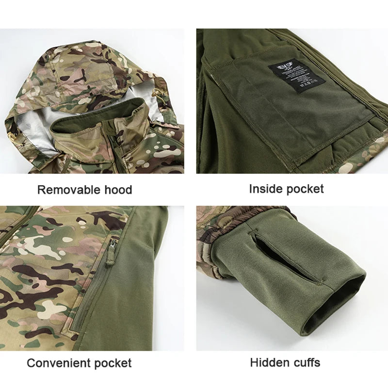 Windbreaker Men's Waterproof Tactical Hooded Jacket