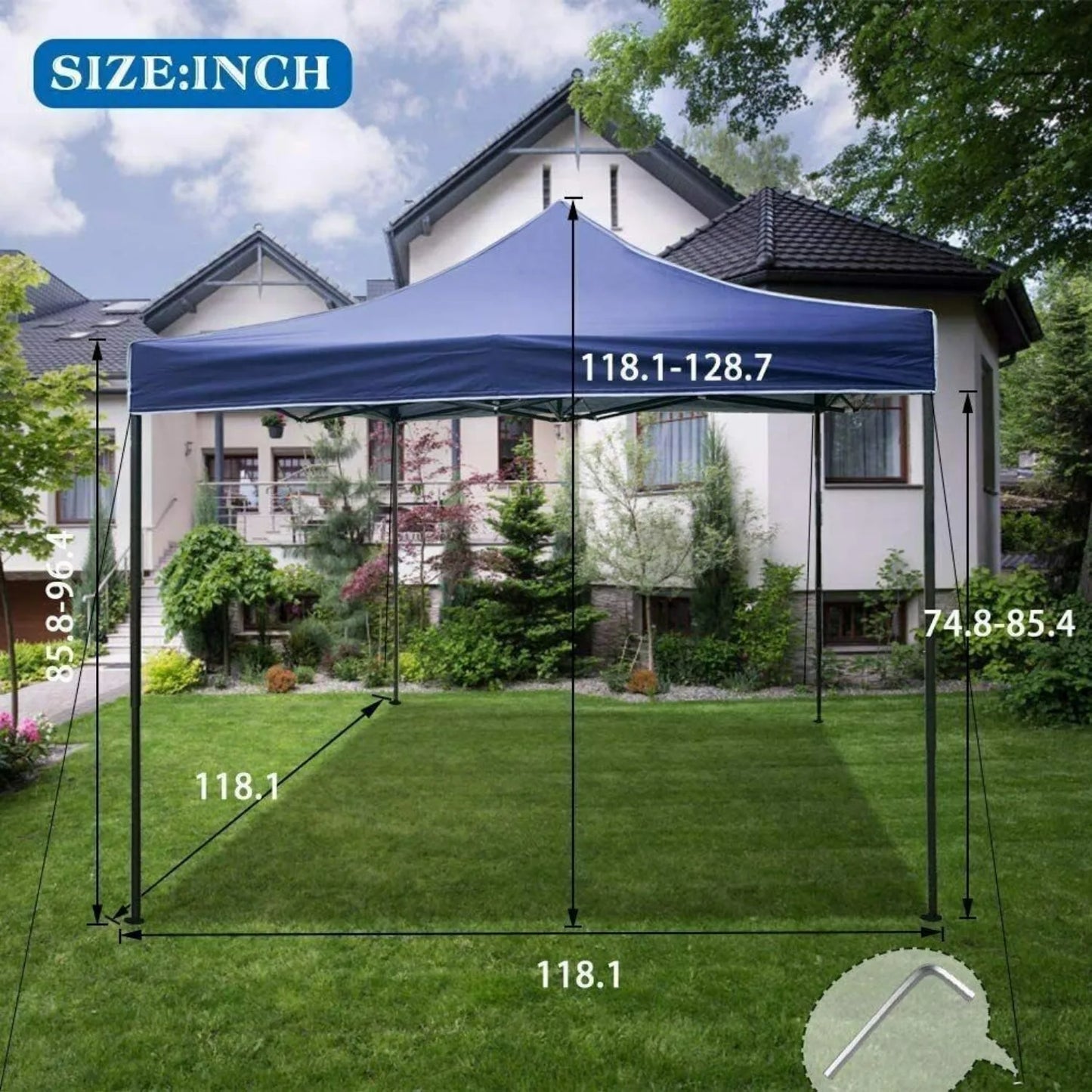 10x10 Outdoor Pop Up Canopy Portable Waterproof Tent Shade