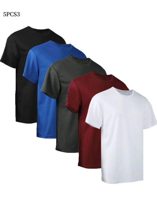 Five piece men's quick drying short sleeved shirts