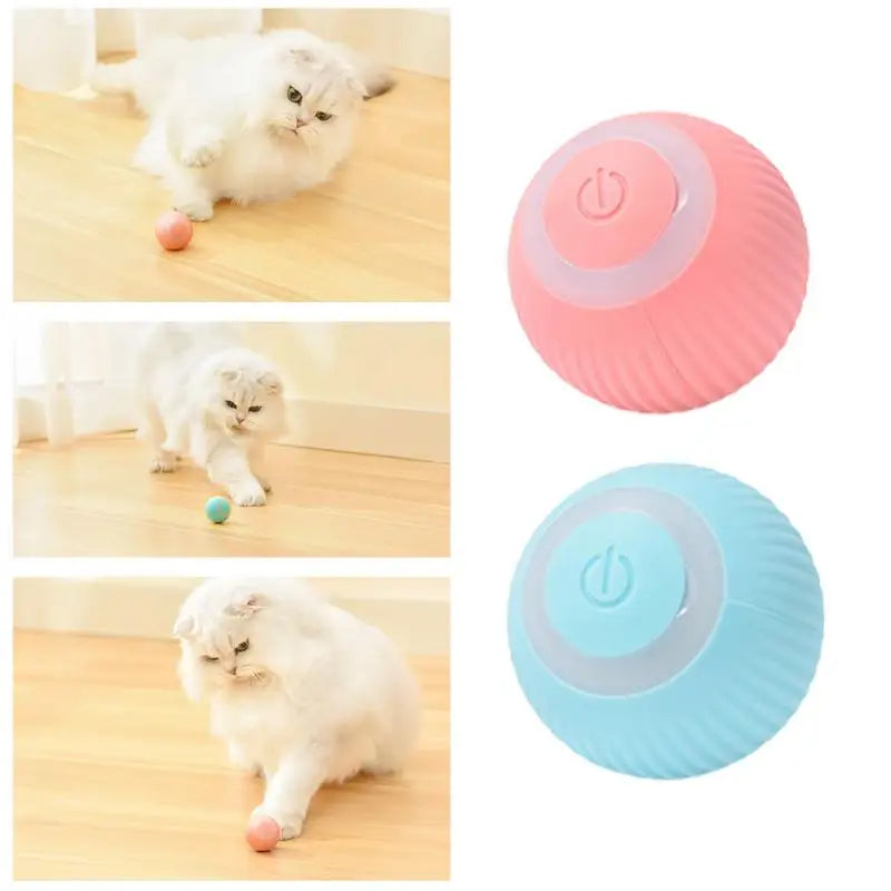 Rechargeable Cat Ball Toy, Smart Automatic Rolling Toy, 360 Degree Spinning Ball