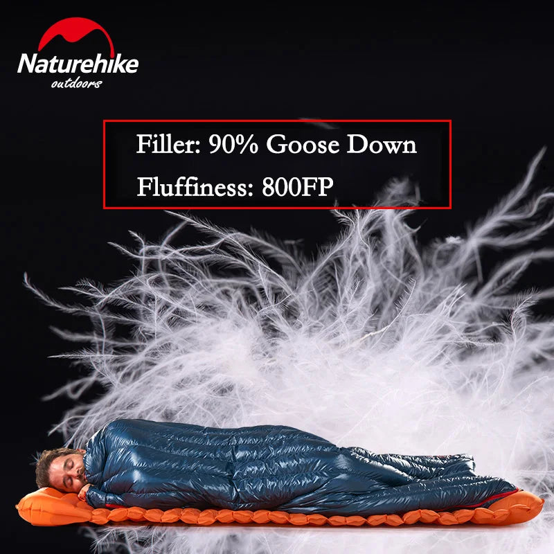 Nature Hike Sleeping Bag, Ultralight Goose Down, Waterproof Sleeping Bags Portable Quilt