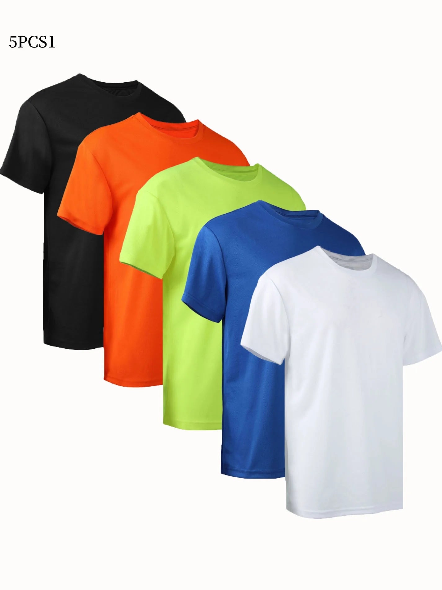 Five piece men's quick drying short sleeved shirts