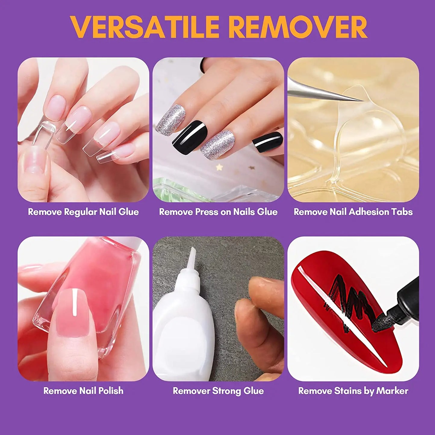 Makartt Nail Glue Remover for Acrylic Nails Press on Nails, 50ML Debonder, Nail Tips Fake Nail Adhessive Remover without Acetone