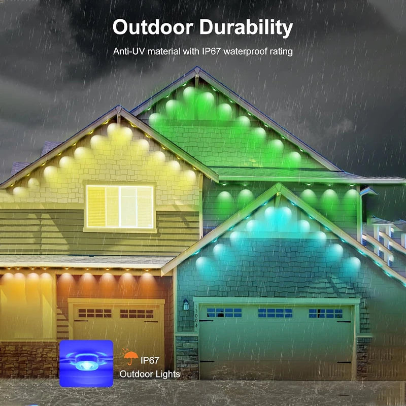 Permanent Outdoor Lights Smart RGBIC Eaves LED Lights