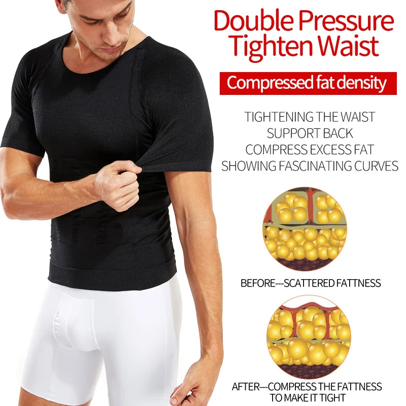 Men Slimming Body Shaper Compression Shirt