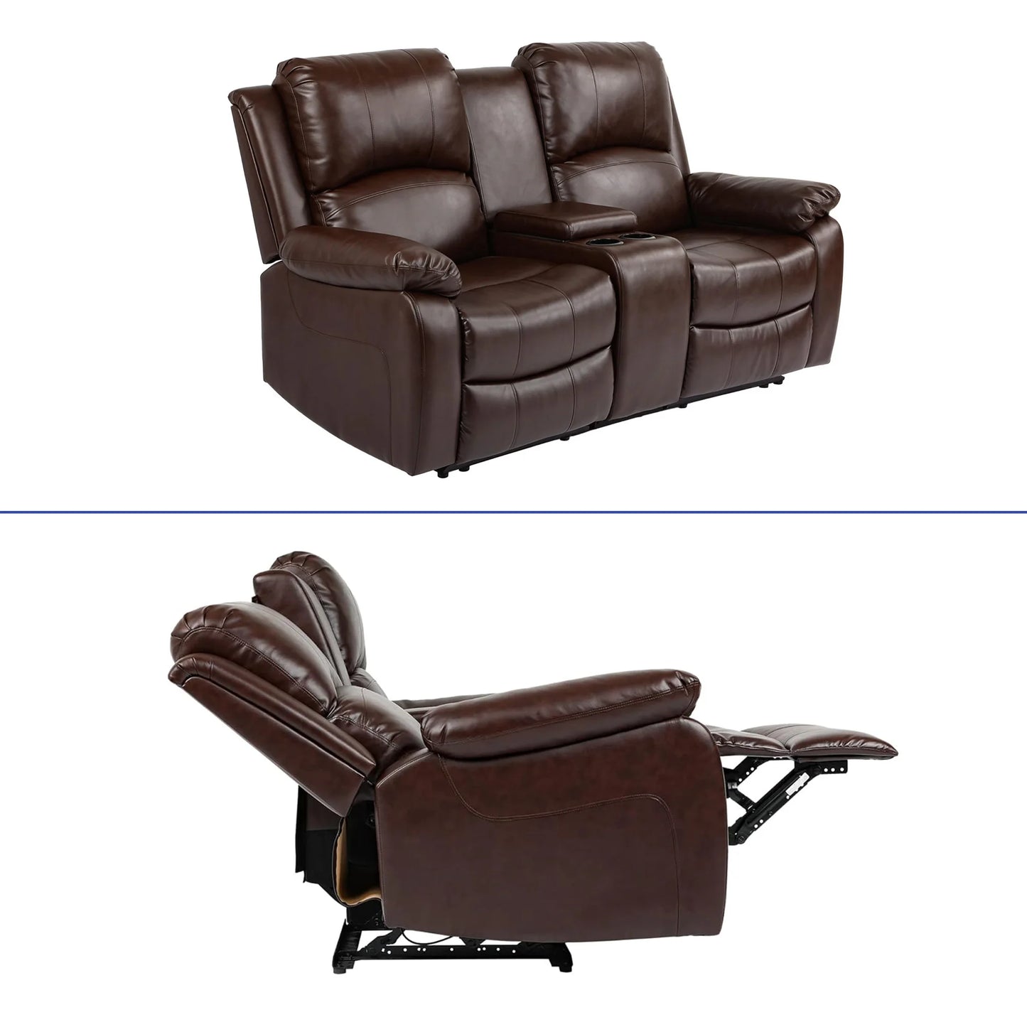 PU Leather Recliner Sofa Love Seat