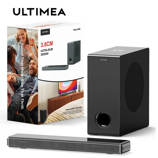 ULTIMEA 160W 2.1 Sound Bars for Smart TV with Subwoofer, Deep Bass, PC Soundbar for Game ,Home Theater Bluetooth Soundbar Speakers