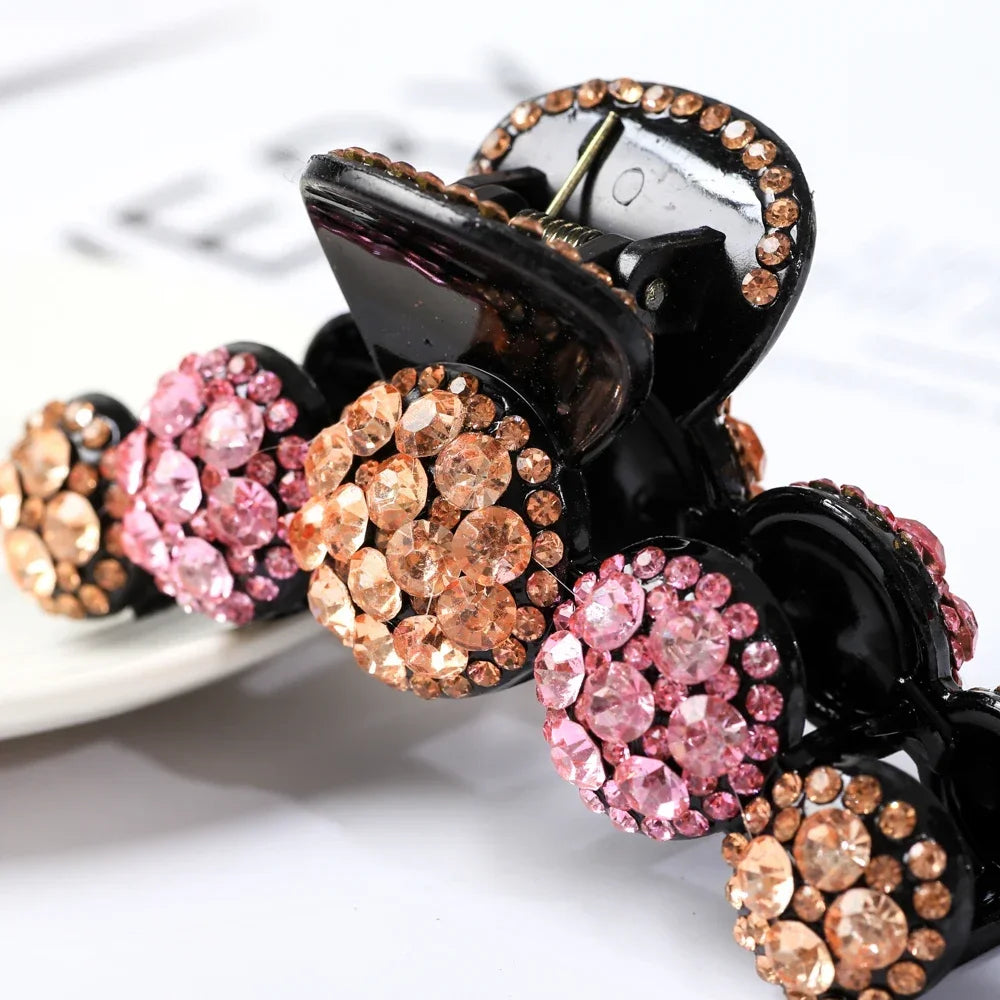 Big Rhinestone Hair Claws Crab Hairpins