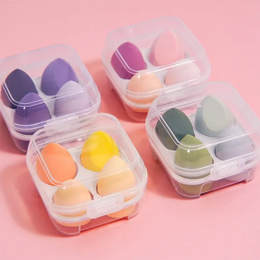 4Pcs Colorful Make Up Blender Sponge Set Soft Natural Cosmetic Puff