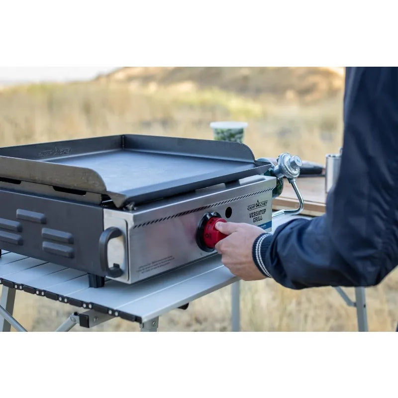 Camp Chef VersaTop - Flat Top Tabletop Grill - Gas Griddle for Outdoor Cooking & Camping Gear - Compatible with 14" Accessories