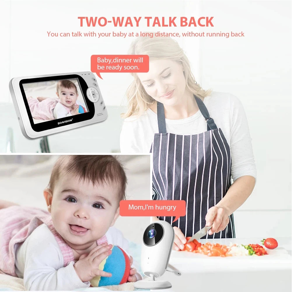 4.3 inch Wireless Video Baby Monitor Sitter,  IR LED Night Vision intercom Surveillance Security Camera