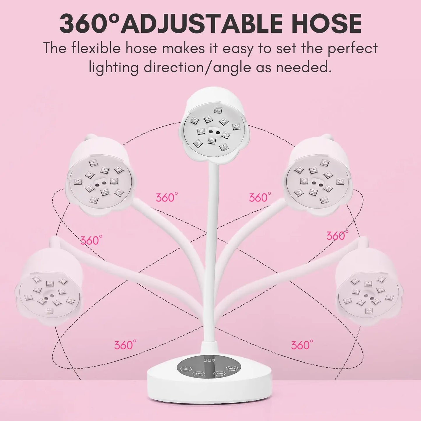 UV Nail Lamp Luminoza 10W Rechargeable LED Light with Sensor for Acrylic Nail Extension Flash Cure, Portable Gel Polish