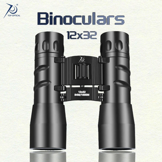 Binocular Telescope 12x32 Professional Remote Folding Mini Telescope BAK4 Hunting Sports Outdoor Camping and Travel