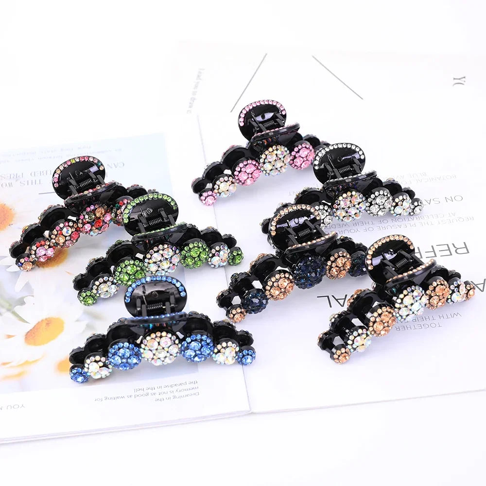 Big Rhinestone Hair Claws Crab Hairpins